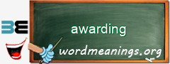 WordMeaning blackboard for awarding